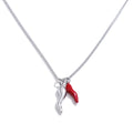 Enamel Red Chilli Pendant Necklace