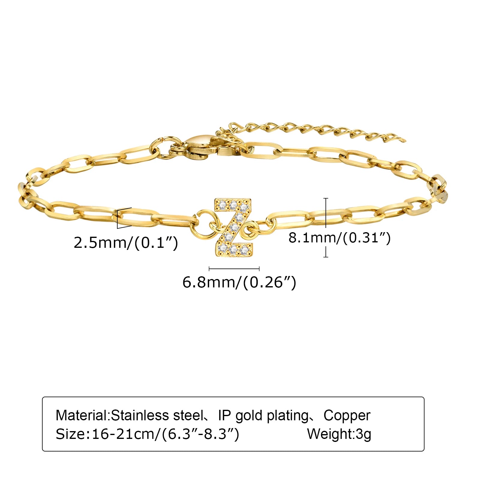 Initial Letter Bracelet