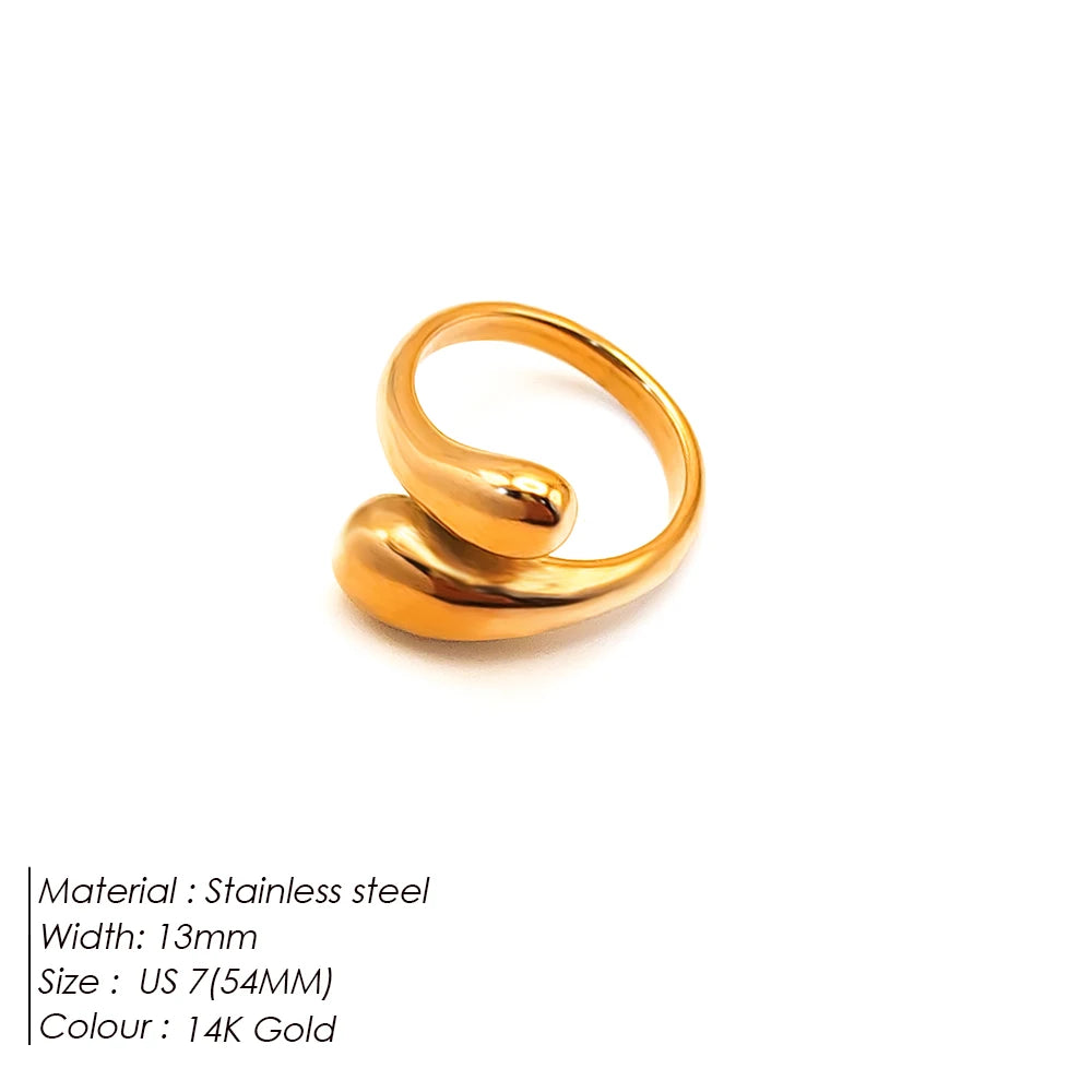 Plume Feather Open Ring