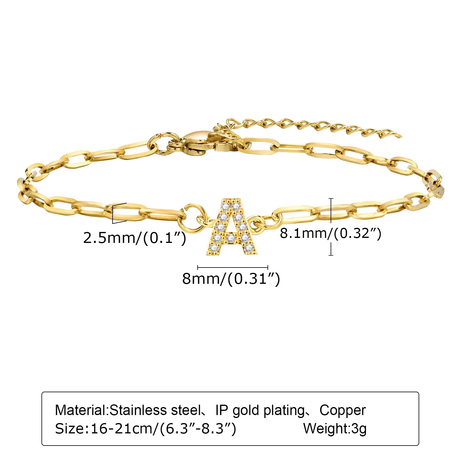 Initial Letter Bracelet