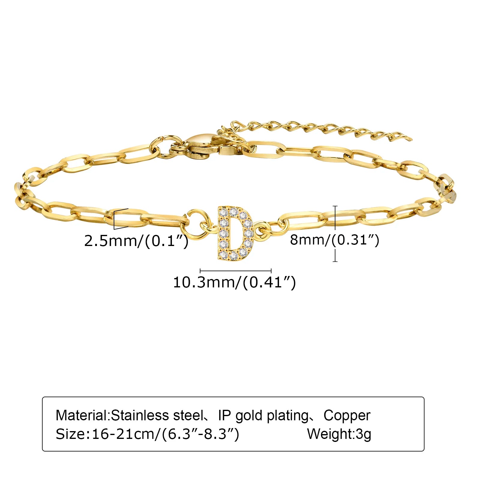 Initial Letter Bracelet