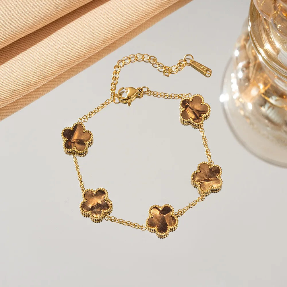 Five-Leaf Flower Bracelet