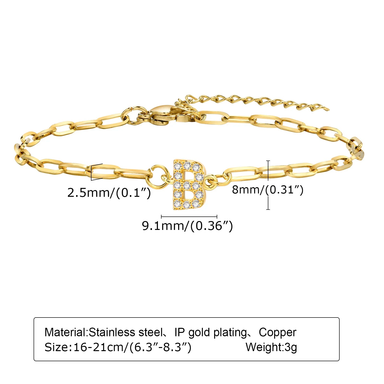 Initial Letter Bracelet