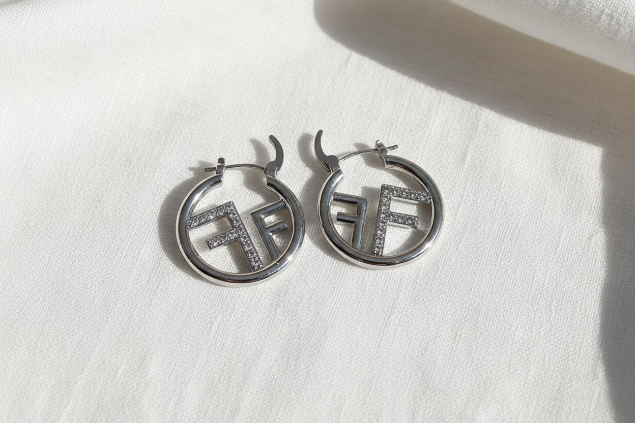 Firenze Earrings Silver - Flat Lay
